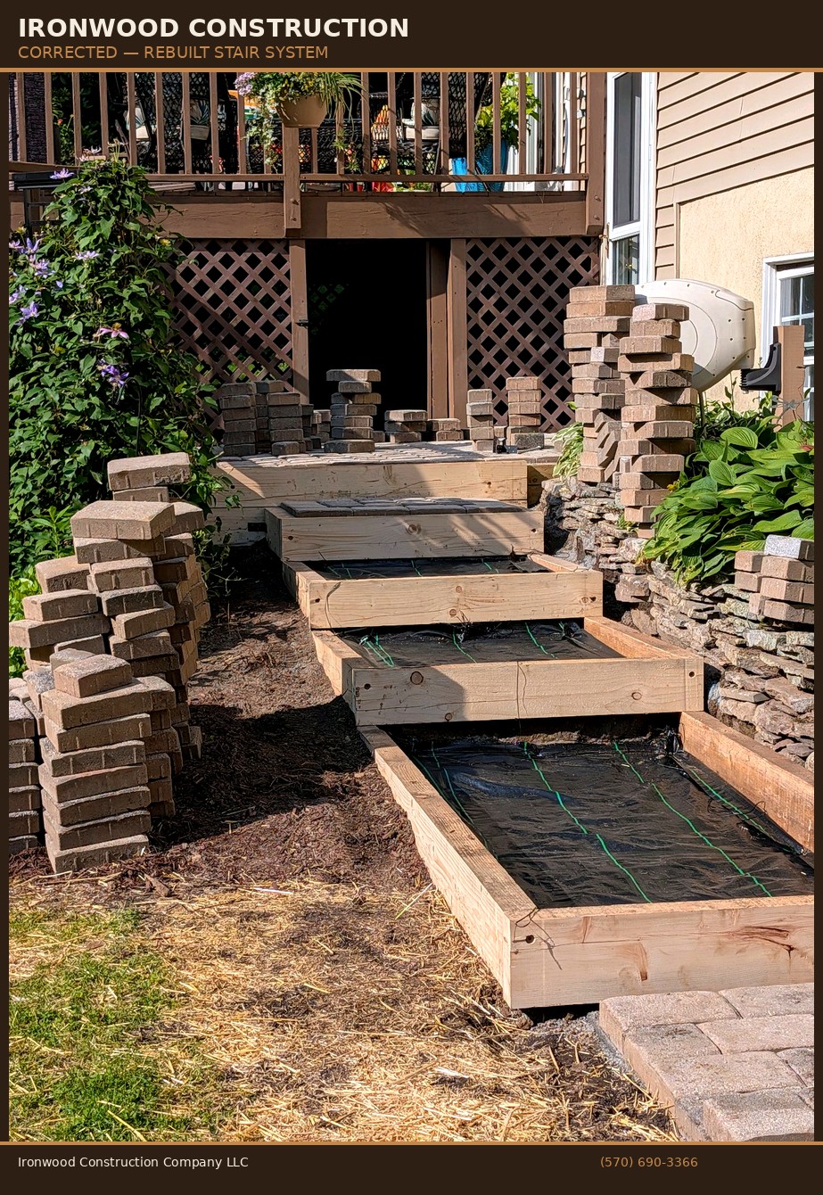 Ironwood corrected - rebuilt stair system